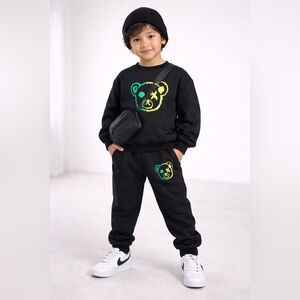 SHEIN Toddler Boys Black Skinny Pants Size 6 Long | Stretch Jogger Jeggings